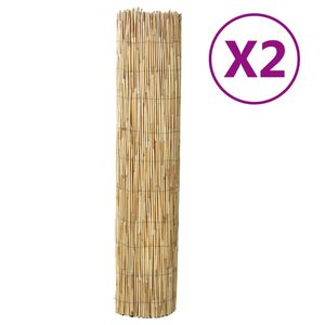 vidaXL Recinzioni in Canna 2 pz 150x500 cm