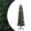 vidaXL Albero di Natale Artificiale Slim con Palline 120 cm 150 LED