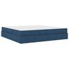 vidaXL Letto con contenitore e materasso Blu 200 x 200 cm Poliestere