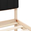 vidaXL Letto con Testiera Rivestita Nero 120 x 190 cm Pino massello