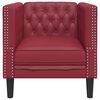 vidaXL Poltrona Chesterfield Rosso Vino in Similpelle