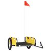 vidaXL Rimorchio da Bici Giallo Oxford e Ferro