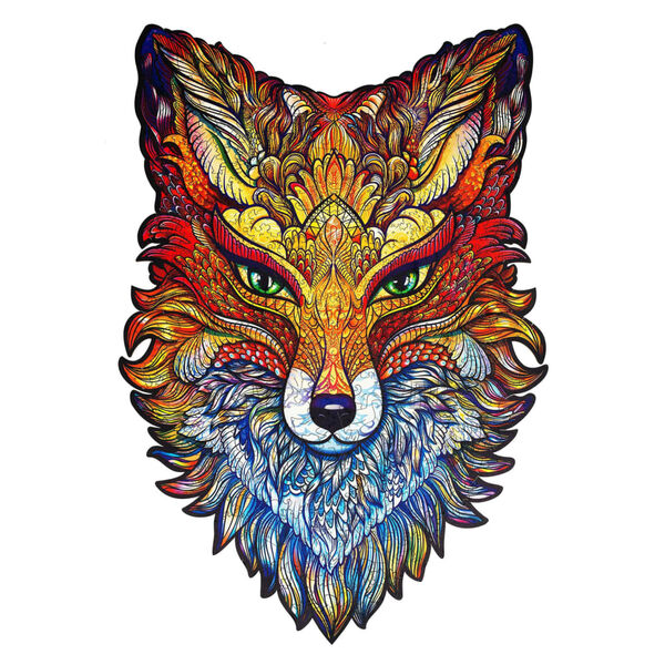 UNIDRAGON Puzzle in Legno 308 pz Fiery Fox King Size 27x40 cm