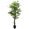 vidaXL Albero di Ficus Artificiale 1260 Foglie 200 cm Verde