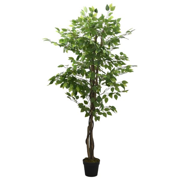 vidaXL Albero di Ficus Artificiale 1260 Foglie 200 cm Verde