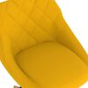 vidaXL Sedie da Pranzo Girevoli 4 pz Gialle in Velluto