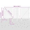 vidaXL Palo della recinzione Argento 50 x 1 m (griglia 50 mm) Acciaio