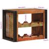 vidaXL Portabottiglie 100 x 45 x 33 cm Legno massello riciclato