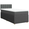 vidaXL Giroletto a Molle con Materasso Grigio Scuro 90x190 cm Tessuto