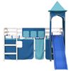 vidaXL Letto a Soppalco con Torre Bambini Blu 80x200cm Massello Pino