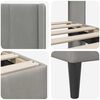 vidaXL Struttura del letto Grigio chiaro 120 x 190 cm Velluto
