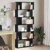 vidaXL Libreria Rovere Nero 80x24x190,5 cm in Legno Ingegnerizzato