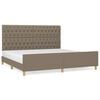 vidaXL Giroletto con Testiera Grigio Tortora 200x200 cm in Tessuto