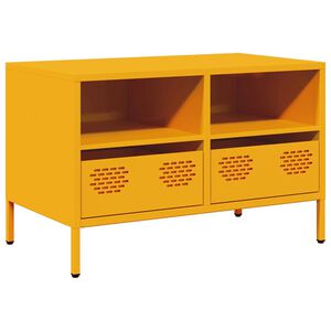 vidaXL Mobile TV Giallo Senape 68x39x43,5cm Acciaio Laminato a Freddo