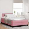 vidaXL Letto a molle con materasso Rosa 120 x 200 cm Velluto