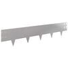 vidaXL Bordura per Prato 50 pz 100 x 20 cm Acciaio Argento
