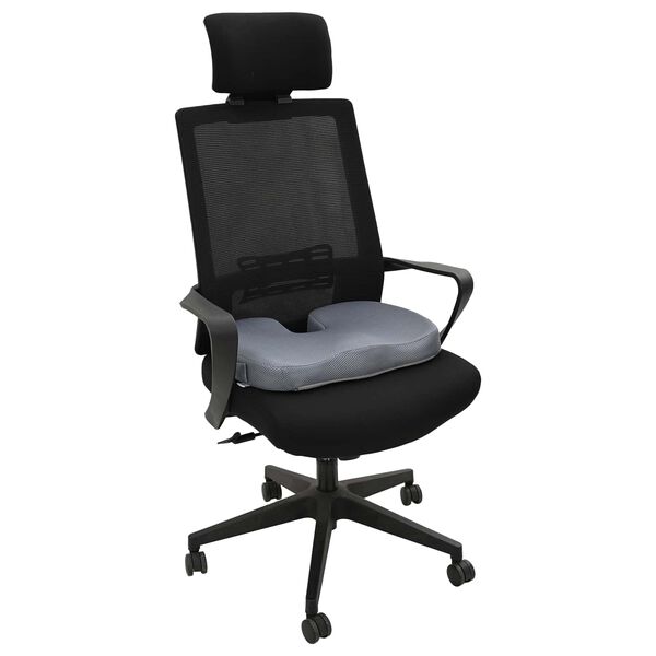 vidaXL Cuscino con cuscino Grigio 46 x 38 x 8 cm Rete