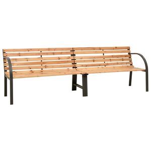 vidaXL Panca da Giardino Doppia 225 cm in Legno Massello di Abete