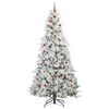 vidaXL Albero di Natale Artificiale con Rami Pieghevoli Bianco 240 cm