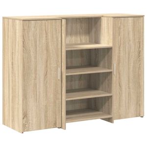 vidaXL Banco Reception Rovere Sonoma 135x50x103,5 cm Legno Multistrato