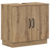 vidaXL Armadio per Lavabo da Bagno HOORN Rovere Artigianale
