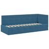 vidaXL Cornice del letto ad angolo Blu 80 cm x 200 cm Velluto