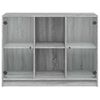 vidaXL Credenza Grigio Sonoma 102x37x75,5 cm in Legno Multistrato