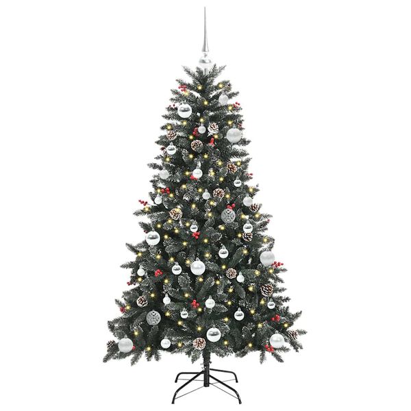 vidaXL Albero di Natale artificiale con 150 LED Verde 150 cm