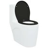 vidaXL Sedile del WC Nero 44,8 x 37,3 x 4,2 cm Duroplast