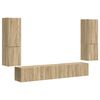 vidaXL Set mobile TV 4 pz Rovere Sonoma Legno ingegnerizzato