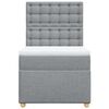 vidaXL Giroletto a Molle con Materasso Grigio Chiaro 90x190 cm Tessuto