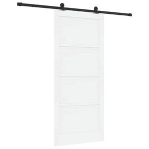 vidaXL Porta scorrevole ORKDAL Bianco 93 x 211 cm Pino massello