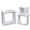 vidaXL Set Scaffali a Cubo 3 pz Bianco