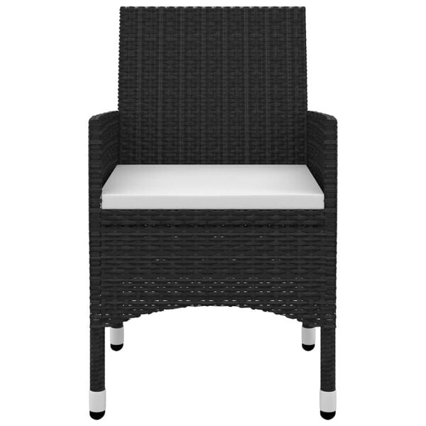 vidaXL Set da Pranzo per Giardino 9 pz con Cuscini Polyrattan e Vetro