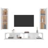vidaXL Set di Mobili Porta TV 4 pz Bianco in Legno Multistrato