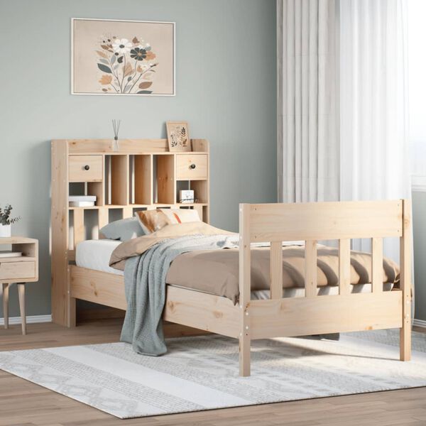 vidaXL Giroletto senza Materasso 100x200 cm in Legno Massello di Pino