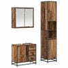 vidaXL Set di mobili per il bagno con cassetto 3 pcs Legno vecchio