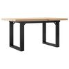 vidaXL Tavolino Salotto Telaio a O 80x50x40,5cm Legno Pino e Acciaio