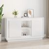 vidaXL Credenza Bianco Lucido 102x35x60 cm in Legno Multistrato