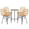 vidaXL Set da Pranzo da Giardino 5 pz in Polyrattan