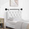 vidaXL Testata appesa Bianco 100 x 55 x 7 cm Tessuto