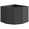 vidaXL Vaso d'angolo Nero 45 x 45 x 35 cm Acciaio