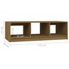 vidaXL Tavolino da Salotto ambra 110x50x34 cm Legno Massello di Pino