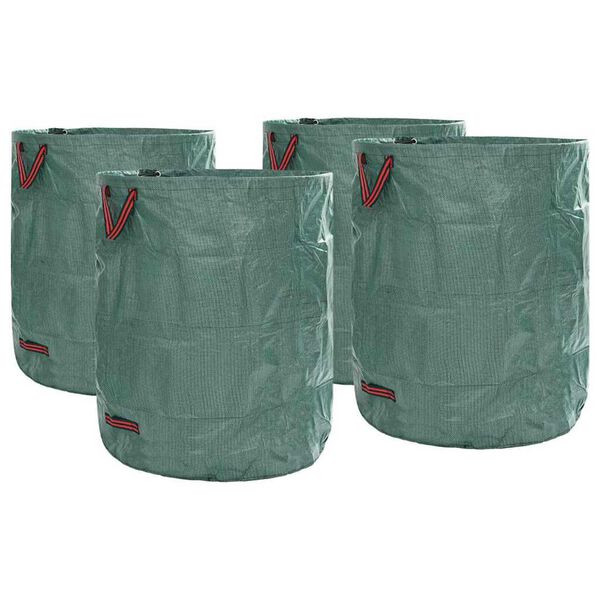 vidaXL Sacchi per Rifiuti da Giardino 4 pcs Verde 79 x 79 x 99.5 cm