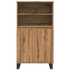 vidaXL Credenza Rovere Artigianale 60x36x110 cm in Legno Multistrato