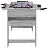 vidaXL Tavolo da Foosball Sonoma grigia 125 x 60,5 x 80 cm
