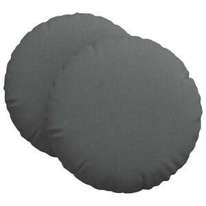 vidaXL Cuscini per Seduta 2 pcs Grigio scuro Ø80 x 29 cm Tessuto