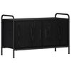 vidaXL Mobile TV 79,5 x 33 x 50 cm Rovere Nero Legno ingegnerizzato