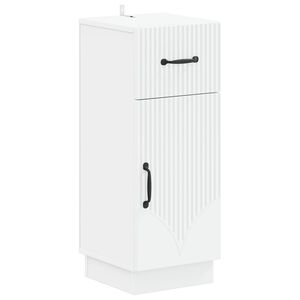 vidaXL Mobiletto da Bagno HOORN Bianco 30 x 31 x 77 cm