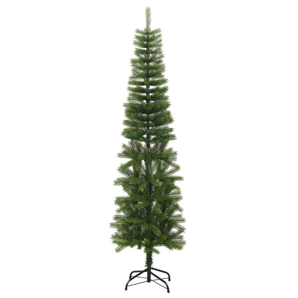 vidaXL Albero di Natale Artificiale Sottile con Base 210 cm PE